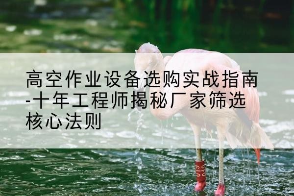 泗水剪叉式升降机厂家-高空作业设备选购实战指南-十年工程师揭秘厂家筛选核心法则