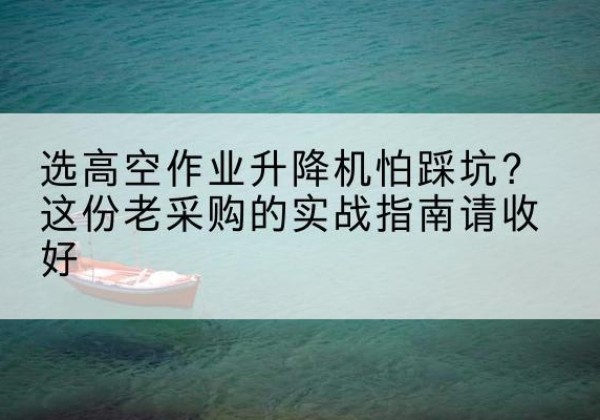 泗水高空作业升降机厂家推荐-选高空作业升降机怕踩坑？这份老采购的实战指南请收好